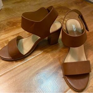 Brown Heeled Sandals